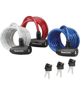 Câble antivol en acier torsadé Master Lock 8127EURTRI - Bleu