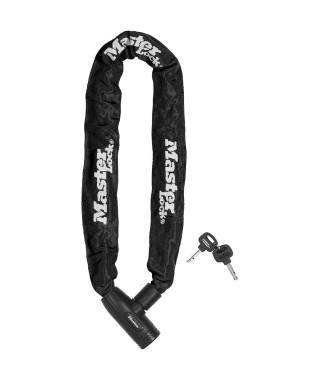Chaîne Antivol Vélo - MASTER LOCK - 90 cm de longueur - Acier cémenté résistant a la coupe et au sciage