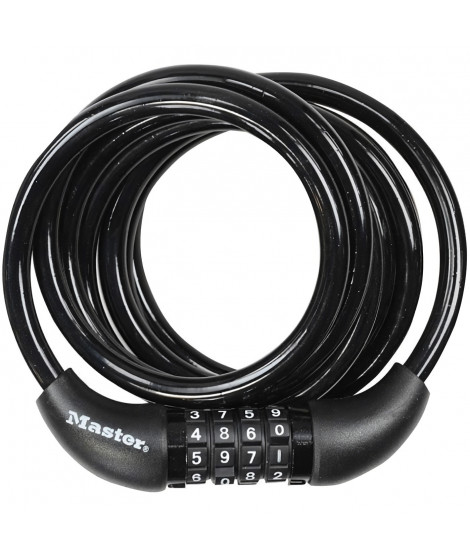 Antivol Vélo - MASTER LOCK - 8221EURDPRO - Câble torsadé 1,8m - Combinaison programmable