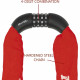 MASTER LOCK Chaîne Antivol Vélo [Combinaison] [90 cm Chaîne] [Rouge] 8392EURDPROCOLR