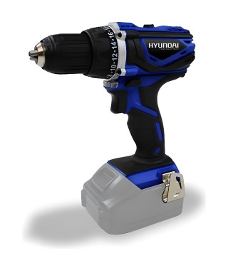 Perceuse-visseuse sans fil Hyundai HPV20V - 20 V - 38 Nm - Mandrin auto-serrant - Gâchette de sécurité