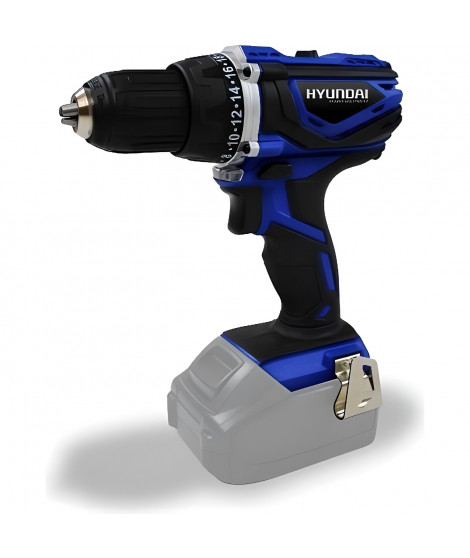 Perceuse-visseuse sans fil Hyundai HPV20V - 20 V - 38 Nm - Mandrin auto-serrant - Gâchette de sécurité