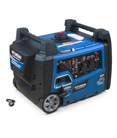 HYUNDAI - Groupe électrogene essence Inverter 3300 W - démarrage a distance, électrique et avec lanceur - HG4000I-AR1