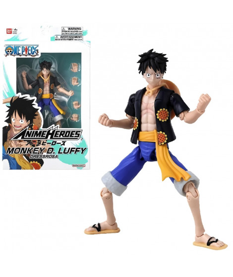 Figurine Anime Heroes - Bandai - One Piece - Luffy (Dressrosa) - 17 cm
