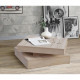 Table basse plateau rotatif - Carré - Chene - 78 x 78 x 36 cm