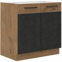 ROCK - Meuble bas - 80 cm - Chene Lancelot et gris matera - CUISINIER