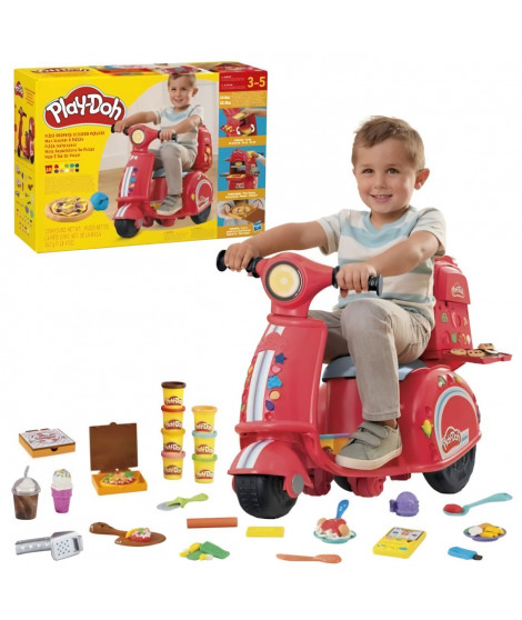 Play-Doh Mon scooter a pizzas, jouets de loisirs créatifs avec pâte a modeler pour enfants