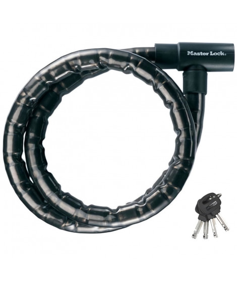 Câble antivol a clé en acier Master Lock 8115EURDPS - Noir
