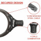 Antivol Vélo - MASTER LOCK - 8229EURDPRO - 90 cm de câble - Noir - Acier torsadé