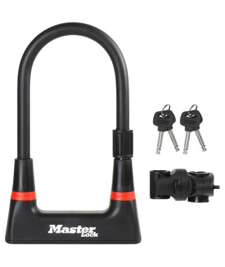Antivol Vélo U - MASTER LOCK - 8279EURDPRO - Acier Cémenté, Clé, Certifié
