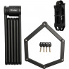 Antivol Vélo Pliable - MASTER LOCK - 8335EURDPRO - Acier Trempé, 4 Clés, Support Inclus
