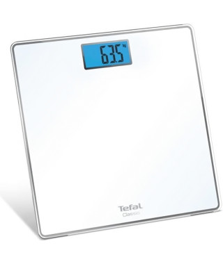 Tefal PP1501V0 Classic Pese-personne 31 x 31 cm, Capacité maxi 160 kg, Graduation 100 g, Afficheur rétro-éclairé, Piles incluses