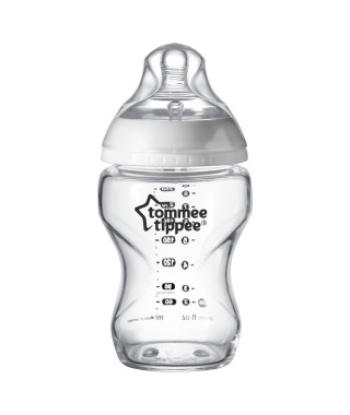 TOMMEE TIPPEE Biberon en Verre Closer to Nature, 250ml
