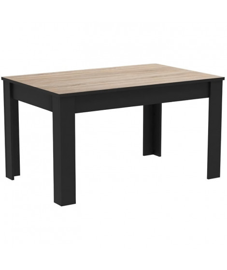 DEMEYERE Table a manger - Décor chene brossé - WAYNE - L 138,4 x P 90 x H 77,1 cm