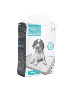 MPETS Tapis éducateur PUPPY TRAINING PADS - Pour chiot - 15pcs - Blanc