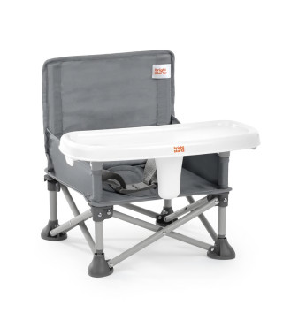 BRIGHT STARTS Rehausseur compact pliable - Pop 'N Sit, Tablette amovible, Ultra compact, Sac de transport inclus