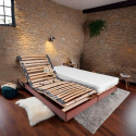 Ensemble de 2 sommiers électriques et 2 matelas - TALCA - Cerisier - 160/200 cm