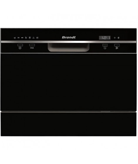 Lave-vaisselle compact pose libre BRANDT DFC6519B - Induction - 6 couverts - L55cm - 49dB - Noir