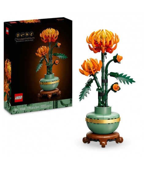 LEGO Icons 10368 Le Chrysantheme - Set de Décoration Florale a Construire Pour Adultes