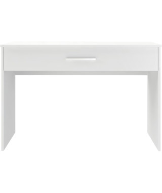 Bureau grand tiroir - Mélaminé blanc - 110 x 56 x 81,5 cm