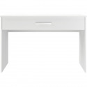 Bureau grand tiroir - Mélaminé blanc - 110 x 56 x 81,5 cm