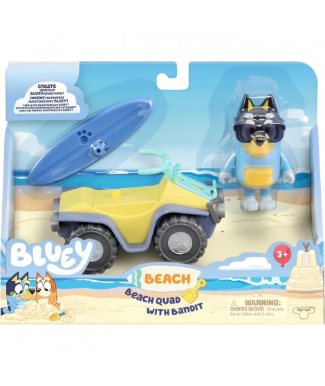 Quad de plage BLUEY avec figurine Bandit et accessoires - Bluey