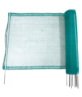 Clôture universelle - KERBL - 20 m - 11 piquets simple pointes - 80 cm - Vert