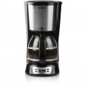 Cafetiere Filtre - DOMO - DO708K - 1000 W - 1,5 L - 12 tasses - Ecran LCD - Minuteur 24 h - Noir et acier inoxydable