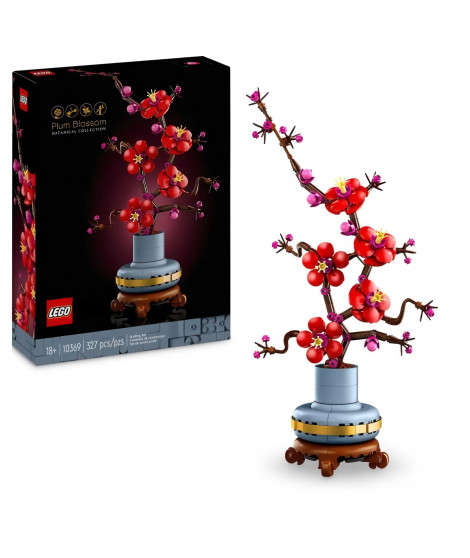 LEGO Icons 10369 Les Fleurs de Prunier - Décoration Florale d'Intérieur, Set pour Adultes