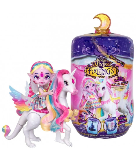 Poupée Pixling Unia et Cosmic - MAGIC MIXIES - Poupée et licorne en flacon, avec ingrédients