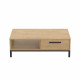 Table basse 1 tiroir / 1 niche - CRAFT - Rectangulaire - Chene Hamilton / Noir - 110,4 x 50 x 36,9 cm - DEMEYRE