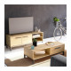 Table basse 1 tiroir / 1 niche - CRAFT - Rectangulaire - Chene Hamilton / Noir - 110,4 x 50 x 36,9 cm - DEMEYRE