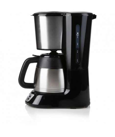 Cafetiere filtre - DOMO - DO709K - 1000 W - 1 L - 8 tasses - Ecran LCD - Minuteur 24 h - Acier inoxydable