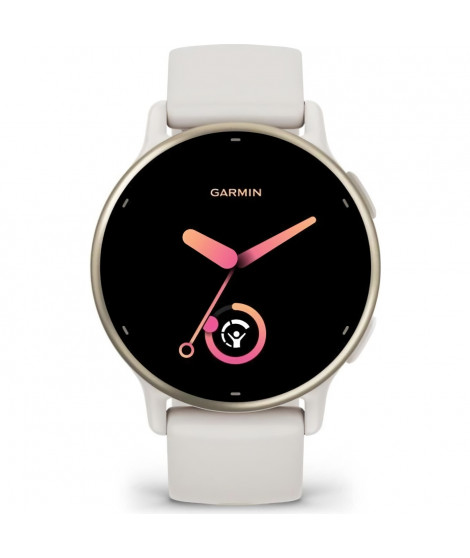 Montre GPS connectée - GARMIN - Vivoactive 5 - WiFi - 30,4 mm (1,2) - Creme Doré avec bracelet Beige