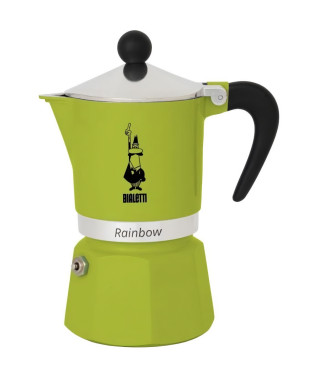 Cafetiere italienne - BIALETTI - RAINBOW - 6 tasses - 0,30 L - Vert