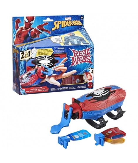 Lance-toile ultime Spider-Man blaster 2-en-1, jouet de déguisement Spider-Man, des 5 ans, Marvel Spider-Man Real Webs