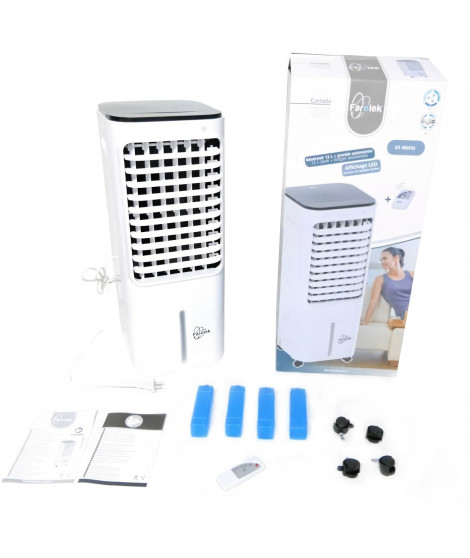 Rafraichisseur d'air - FARELEK - 112201 - 3 vitesses - 7,5 h - 12 L - Blanc