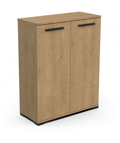 Meuble de rangement - Entrée - 2 portes ouvrantes - Chene hamilton - 101 x 35 x 101 cm - IZZY - DEMEYERE