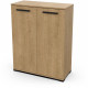Meuble de rangement - Entrée - 2 portes ouvrantes - Chene hamilton - 101 x 35 x 101 cm - IZZY - DEMEYERE