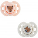 Sucette - TOMMEE TIPPEE - FUN - 0-6 mois - Lot de 2 sucettes symétriques sans BPA - Capsule de stérilisation réutilisable