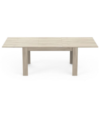 Table extensible - COTTAGE - Rectangulaire - Décor mélaminé chene kronberg - Pied en L -  6 places - 170 /230 x 90 cm - DEMEYERE