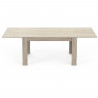 Table extensible - COTTAGE - Rectangulaire - Décor mélaminé chene kronberg - Pied en L -  6 places - 170 /230 x 90 cm - DEMEYERE