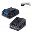 Pack batterie 2Ah + chargeur 2,4A - SCHEPPACH - 20V IXES - SBSK2.0 - Batterie et chargeur universels pour toute la gamme 20V …