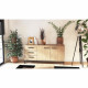 Enfilade 2 portes / 3 tiroirs - CRAFT - Chene Hamilton / Noir - 152 x 39,5 x 72,3 cm - DEMEYRE