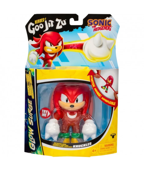 Knuckles Glow Surge 13cm - HERoeS OF GOO JIT ZU - SONIC - Figurine lumineuse et extensible