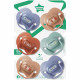 Sucettes - TOMMEE TIPPEE - ANYTIME - 18-36 Mois - Lot de 6 - Forme Orthodontique Symétrique, - Silicone sans BPA