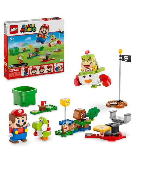 LEGO Super Mario 71439 Les Aventures de LEGO Mario Interactif - Set véhicule et Yoshi