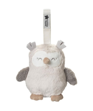 Mini Peluche - TOMMEE TIPPEE - Ollie La Chouette - Aide au sommeil nomade - 6 sons - Rechargeable par USB - Lavable en machine