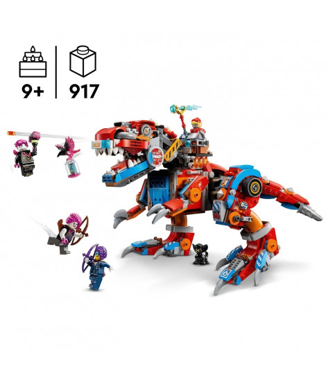 LEGO DREAMZzz 71484 Le Robot Dinosaure C-Rex de Cooper - Figurine T. rex ou Ptérodactyle