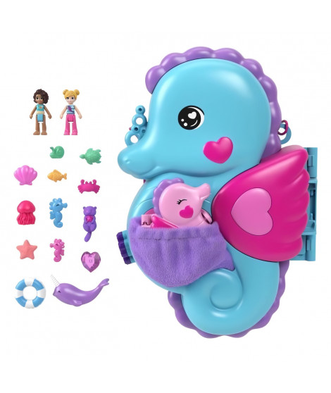 Polly Pocket-Papa et moi-Sac surprises hippocampe et 2 mini-figurines HWP03